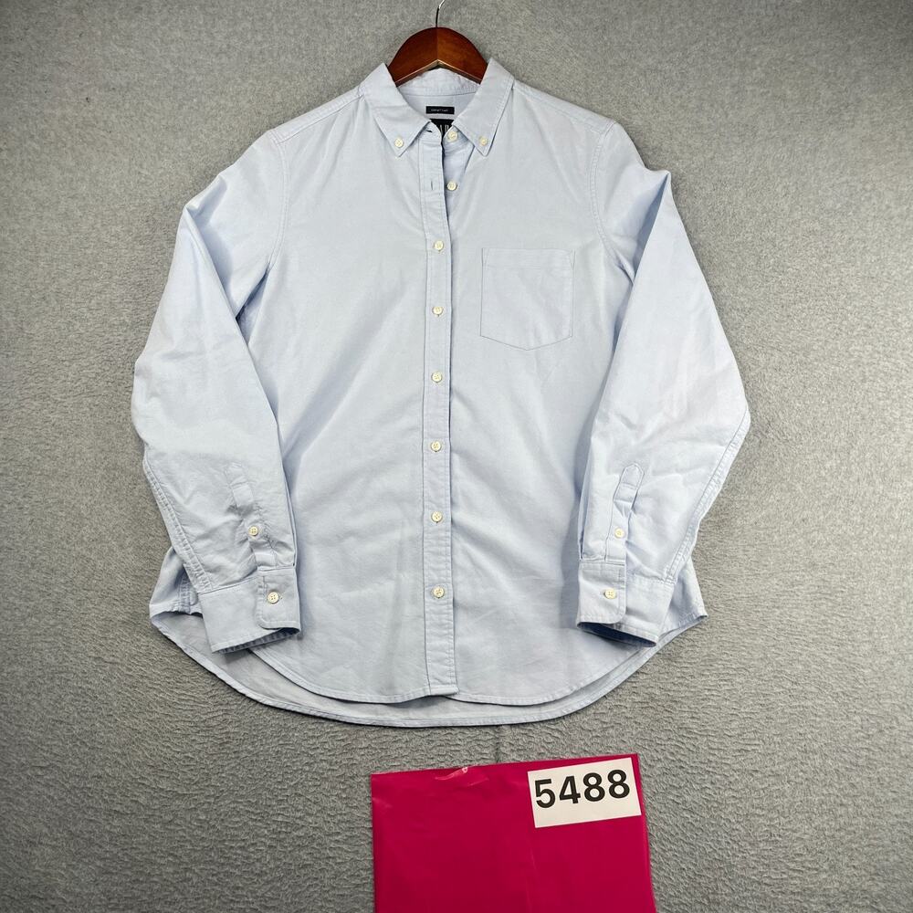 Gap Long Sleeve Button Down Shirt Womens Perfect Shirt Light Blue Casual Medium